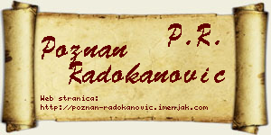 Poznan Radokanović vizit kartica